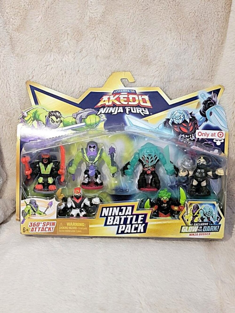 Legends of Akedo Ninja Fury NINJA BATTLE PACK Glow In The Dark Ninja Bosses MIP